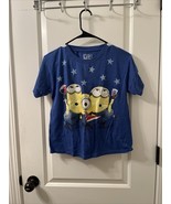 Despicable Men Minion Boys Blue Short Sleeve T-Shirt Size S - $590.98 MXN