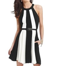 NEW XOXO Black and Beige Striped Cut-out Back Dress Size Juniors 5/6/S - £20.60 GBP
