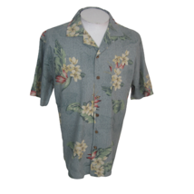 Island Republic Men Hawaiian camp shirt p2p 23.5 M tropical floral silk vintage - £17.40 GBP