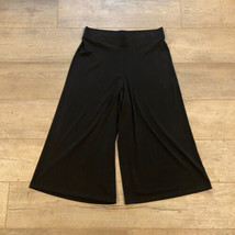 JM Collection Capri Pants ~ Sz M ~ Black ~High Rise ~19.5&quot; Inseam ~Elastic Waist - £17.97 GBP