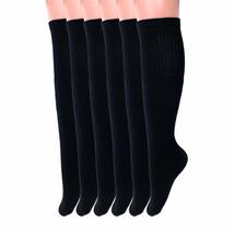 AWS/American Made Black Tube Socks for Men Cotton Sport Socks 6 Pairs 9-15 - £15.73 GBP