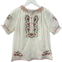 BEX Switzerland Short Sleeve Embroidered Shirt Size 38 (M) White Hungari... - $148.45