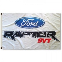 Ford RAPTOR SVT White Flag 3X5 Ft Polyester Banner USA - £12.64 GBP