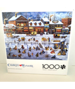 Bostonians and Beans Complete 1000 pc Puzzle Ice Skating on Pond Horses ... - $16.23 CAD