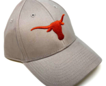 UNIVERSITY OF TEXAS LONGHORNS LOGO SOLID GREY CURVED BILL ADJUSTABLE HAT... - $19.90