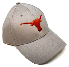 University Of Texas Longhorns Logo Solid Grey Curved Bill Adjustable Hat Cap Nwt - £15.63 GBP