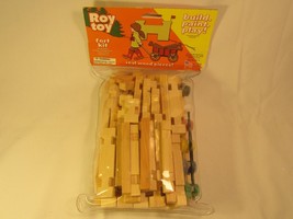 60 Piece Wood ROY TOY Fort Kit with 6 Color Paints  [Z168] - £7.63 GBP