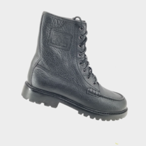 Polo Ralph Lauren Mens Black Leather Flaxby Military Combat Lace Up Boots 8.5 - £46.19 GBP