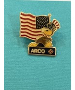 Olympics 1984 Los Angeles Sam The Eagle American Flag ARCO Sponsor Lapel... - $3.96