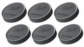 6 WIDE MOUTH Plastic canning jar LeakProof STORAGE LIDs Caps BPA Free BA... - $28.08