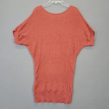 Maurices Women Sweater Size L Orange Russet Knit Bodycon Classic Short  Sleeve - £7.79 GBP