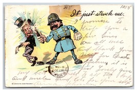 Comic Hti With Police Billy Club It Just Struck Me 1905 UDB Postcard S2 - £3.91 GBP