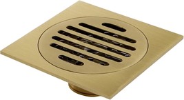 Antrader Sq.Are Anti-Clogging Bathroom Accessory, 3.9-Inch Copper Shower, Gold. - £27.68 GBP