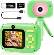 Seanme Kids Selfie Camera With 32Gb Card, 40Mp &amp; 1080P Hd Kids Digital, Green - £26.77 GBP