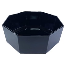 Arcoroc Octime Serving Bowl 9&quot; 23cm Black Glass Octagon Vintage France - £20.22 GBP