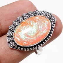 Orange Australian Triplet Opal Gemstone Handmade Ring Jewelry 8.75&quot; SA 7222 - £4.14 GBP