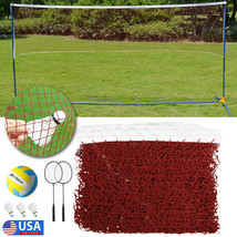 Badminton Tennis Volleyball Net For Beach Garden Indoor Outdoor Games Red - £13.84 GBP