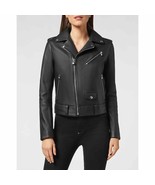  Philipp Plein Couture Black Leather Biker Jacket Womens Size XS New wit... - $537.91 CAD