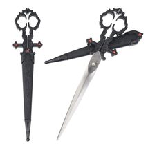 Munetoshi 10.25 Bodice Scissors Renaissance Dagger Black with Scabbard - £20.68 GBP