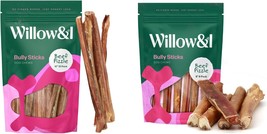 Willow&amp;I Bully Sticks Bundle - 6 Inch Bully Sticks, 6 Pack &amp; 12 Inch Bul... - $75.99