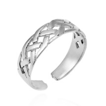Interwoven Celtic Knot Sterling Silver Pinky or Toe Ring - £11.50 GBP