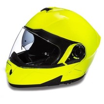 Daytona Glide Fluorescent Yellow Dot Approved Metallic Modular Motorcycle Helmet - £120.83 GBP