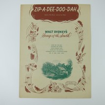 Walt Disney Sheet Music Zip-A-Dee-Doo-Dah Song of the South Vintage 1946 - £29.89 GBP