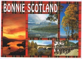 Postcard Bonnie Scotland UK Ben Nevis Loch Rannoch Old Brig O&#39; Dee Pipe Band - £3.10 GBP