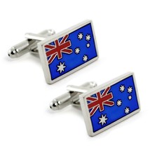 Australia Flag Cufflinks Australian National Pride High Quality Enamel Rhoduim - £9.51 GBP