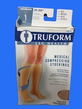 Truform Medical Stockings Unisex Medium Beige High Knee Moderate 15-20 m... - $12.99
