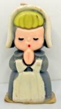 Vintage Gurley Thanksgiving Praying Pilgrim Girl Candle 3.5&quot; SKU H525 - £19.76 GBP