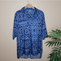 Soft Surroundings | Chambray Denim Aztec Tribal Print Tunic, womens size... - £15.33 GBP