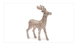Holiday Lane Shimmer and Light Gold &amp; Pink Sequined Deer Decoration C210414 - £22.99 GBP