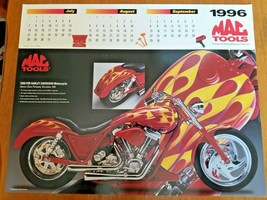1996 MAC Tools 1990 FXH Harley Davidson Color Poster  - $6.99