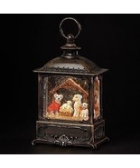 8.75&quot;H LIGHTED SWIRL LANTERN CANINE CRECHE - Dogs in a Manger - $135.33 CAD