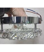 9.8&quot; Crystal Flush Mount Ceiling Light Fixtures LED Round Mini Chandelier - $35.63