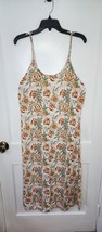 World Market Boho Ethnic Maxi Dress Womens S/M Floral Spaghetti Strap Br... - $11.75