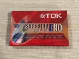 SEALED NEW TDK D90 Superior Normal Bias 90 Min Audio Cassette Tape Made in Japan - £6.21 GBP