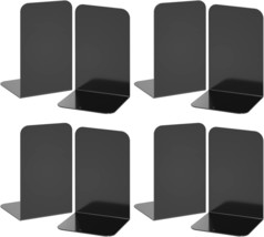 Vfine Bookends 4 Pairs, Black Metal Book Ends, Bookends For Shelves, Book - $32.97