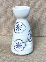 5 Inch Artsy Sake Bottle Decanter Vase Ribbed Thumbprint Indentations AS... - $6.93