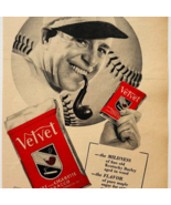 1938 Velvet Pipe &amp; Cigarette Tobacco Advertisement L&amp;M Smoking Baseball ... - €21,60 EUR