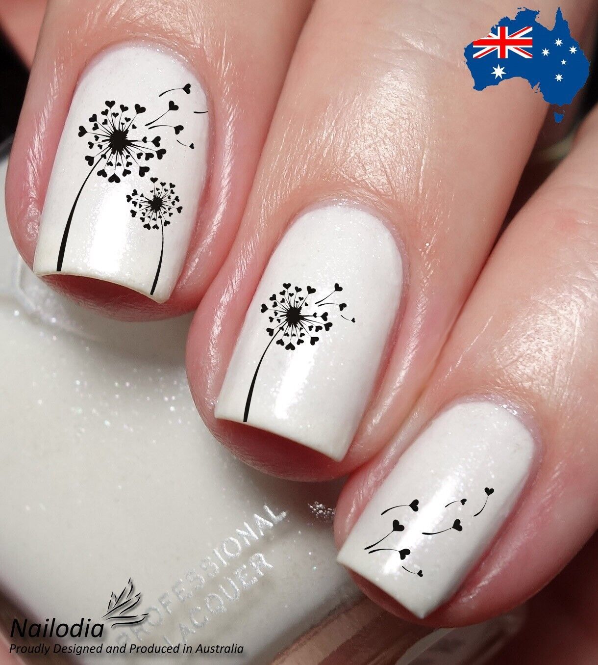 Dandelion Blowball Flower Nail Art Decal Sticker Water Transfer Slider