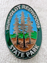 Humboldt Redwood State Park Metal Walking Stick Badge Colorful w Nails - $9.41