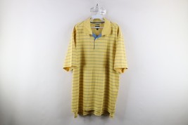 Adidas Golf Mens XL Distressed Striped Vented Knit Collared Golf Polo Shirt - $24.70
