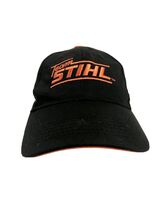 Team Stihl Baseball Hat Cap Black Orange Adjustable Hook &amp; Loop Embroide... - $10.94