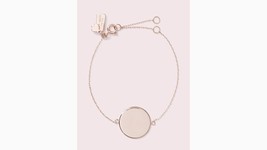 Kate Spade Demi Fine Rose Gold Plated Vermeil Round Line Engravable ID B... - £78.34 GBP