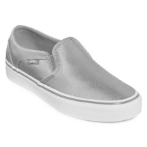 Vans Asher (Textile) Silver White Gray Womens Size 6 Casual Slip On Shoes - £35.93 GBP+