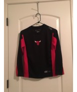 Reebok Boys Long Sleeve Shirt Chicago Bulls Red &amp; Black Size Medium Acti... - £31.46 GBP