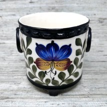 Ceramic Planter Pot Hand-painted Flower Erphila Czecho Slovakia Cottage-core Vtg - £25.22 GBP