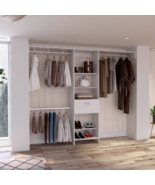 Cross Closet System, One Drawer, Three Metal Rod, Five Open Shelves - $576.90+